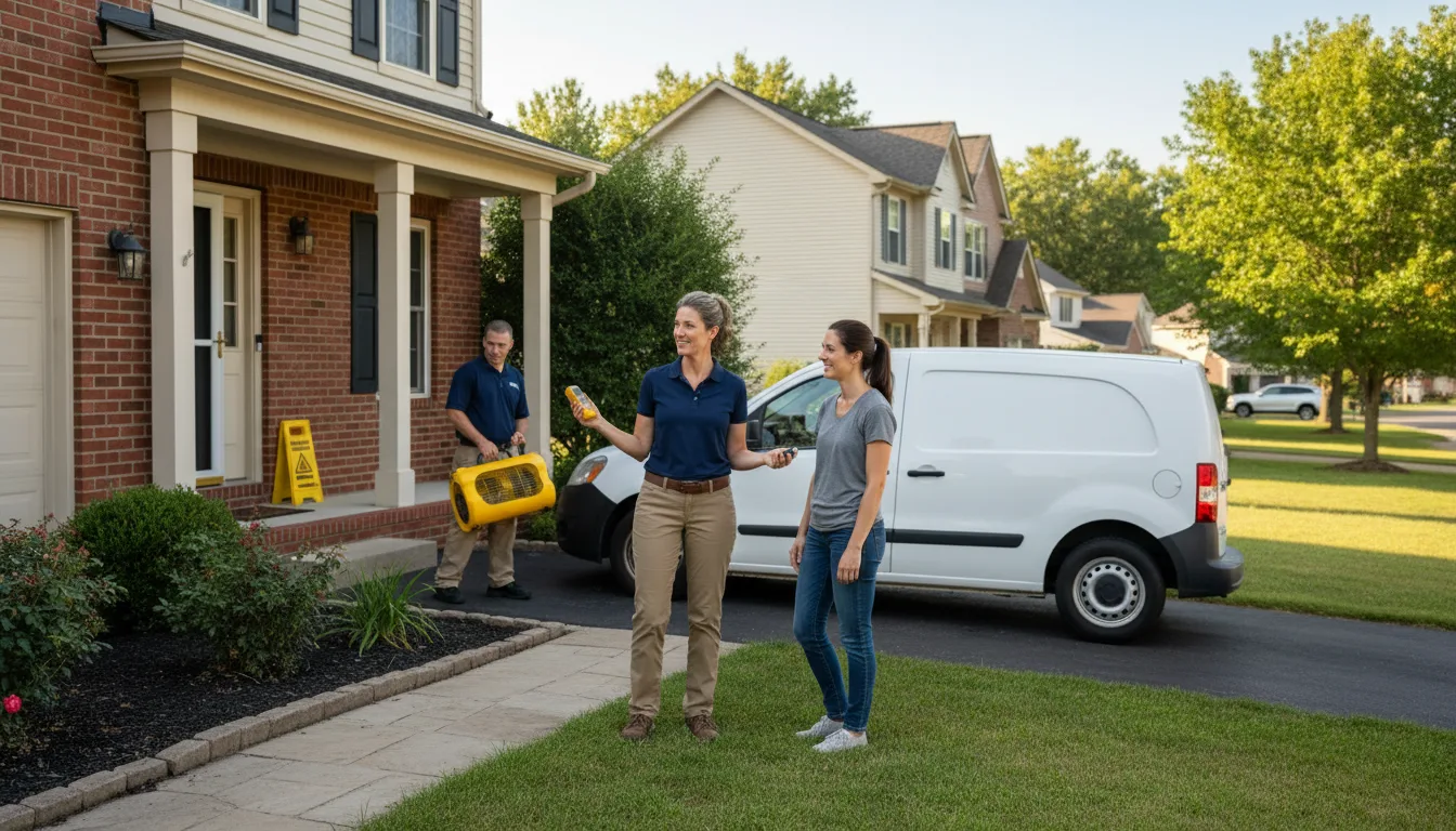 Residential water damage restoration in Riverdale, NE